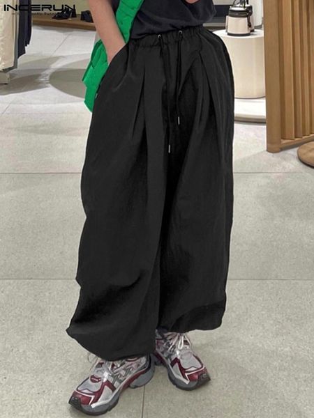 pants incerun men pants solid color drawstring streetwear 2022 loose fashion casual wide leg trousers men joggers leisure pantalon 7, Black
pants incerun men pants solid color drawstring streetwear 2022 loose fashion casual wide leg trousers men joggers leisure pantalon 7, Black