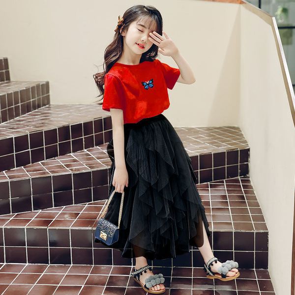 clothing sets 10 12 14 years old girls mesh skirts clothes set summer casual elegant teen big outfit t-shirt skirt mesh princess kid clothin, White
clothing sets 10 12 14 years old girls mesh skirts clothes set summer casual elegant teen big outfit t-shirt skirt mesh princess kid clothin, White