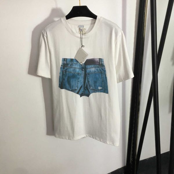 23ss womens designer clothing tee womens t-shirt round neck pure cotton denim shorts print loose short sleeve t-shirt womens clothes, White
23ss womens designer clothing tee womens t-shirt round neck pure cotton denim shorts print loose short sleeve t-shirt womens clothes, White