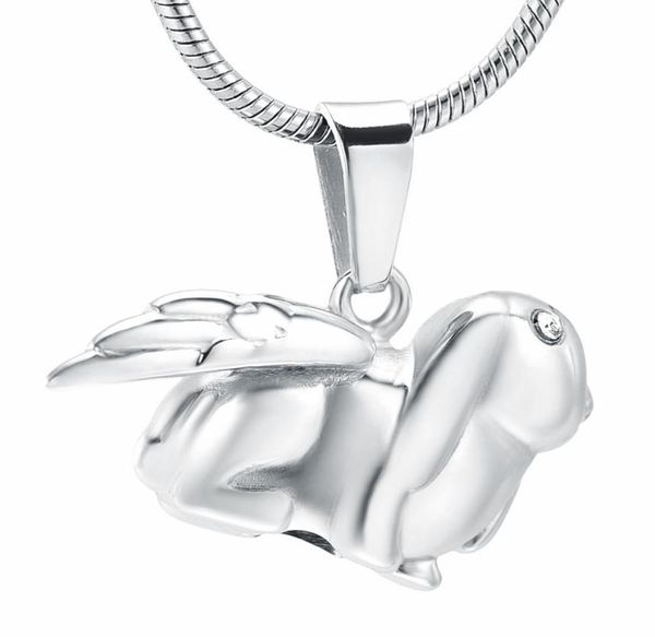 zzl081 angel wing rabbit stainless steel keepsake urn necklace with crystal eyes pet memorial jewelry for cremation ashes5070998, Silver
zzl081 angel wing rabbit stainless steel keepsake urn necklace with crystal eyes pet memorial jewelry for cremation ashes5070998, Silver