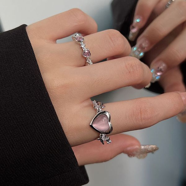 couple rings band rings promise rings sweet brambles opal love pink diamond ring female student individuality luxury niche design feed openi, Silver
couple rings band rings promise rings sweet brambles opal love pink diamond ring female student individuality luxury niche design feed openi, Silver