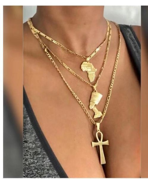 pendant necklaces 3pcs africa map cross nefertiti necklace set for women men gold color stainless steel egyptian jewelry6003212, Silver
pendant necklaces 3pcs africa map cross nefertiti necklace set for women men gold color stainless steel egyptian jewelry6003212, Silver
