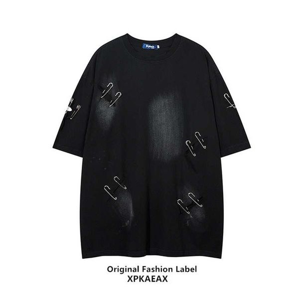36% off hip hop trendy niche design sense pin short men and women's ins couple street punctured half sleeved t-shirt, White;black
36% off hip hop trendy niche design sense pin short men and women's ins couple street punctured half sleeved t-shirt, White;black