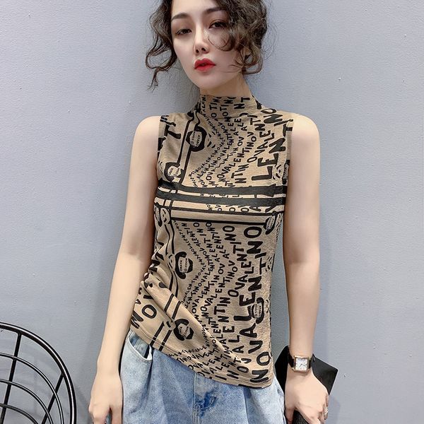 women's tanks camis 5306 summer casual vintage women o neck printed s female slim turtleneck basic woman thin 230422, White
women's tanks camis 5306 summer casual vintage women o neck printed s female slim turtleneck basic woman thin 230422, White