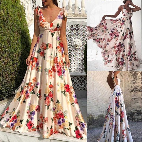 spring and summer dresses womens clothing exposed back printed large swing, Black;gray
spring and summer dresses womens clothing exposed back printed large swing, Black;gray