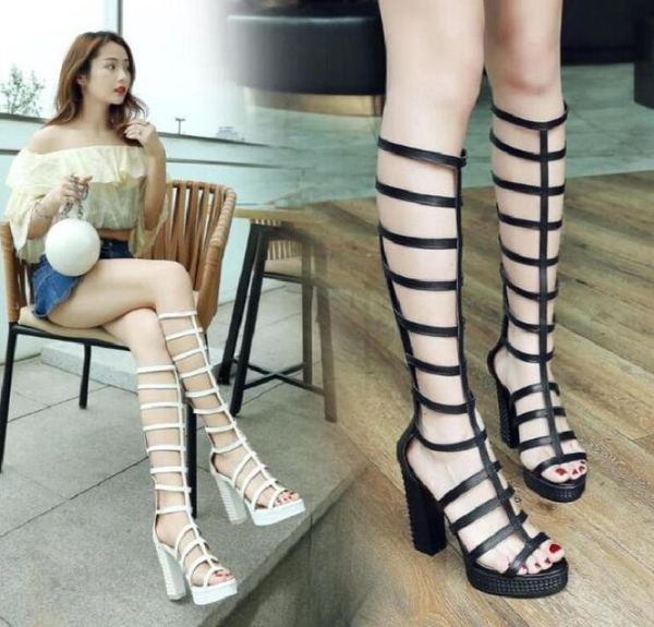 leather women sandals strappy open toe knee high summer gladiator flat sandals roman bandage casual boots1528121, Black
leather women sandals strappy open toe knee high summer gladiator flat sandals roman bandage casual boots1528121, Black