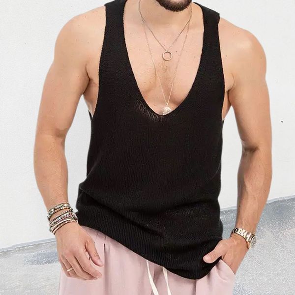 men' tank spring summer casual loose solid knitted tank men' clothes fashion sleeveless v neck camisole mens leisure vest shir, White;black
men' tank spring summer casual loose solid knitted tank men' clothes fashion sleeveless v neck camisole mens leisure vest shir, White;black