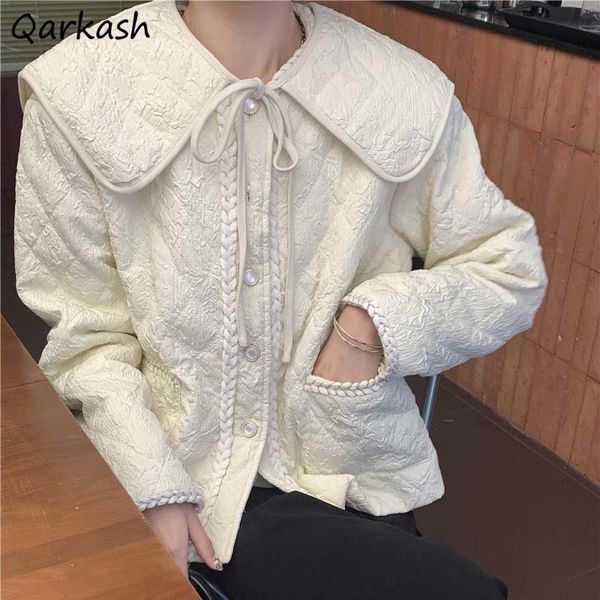 leather women short style parkas sailor collar argyle folds sweet temperament single breasted coats winter buttons pockets ulzzang parka, Black
leather women short style parkas sailor collar argyle folds sweet temperament single breasted coats winter buttons pockets ulzzang parka, Black