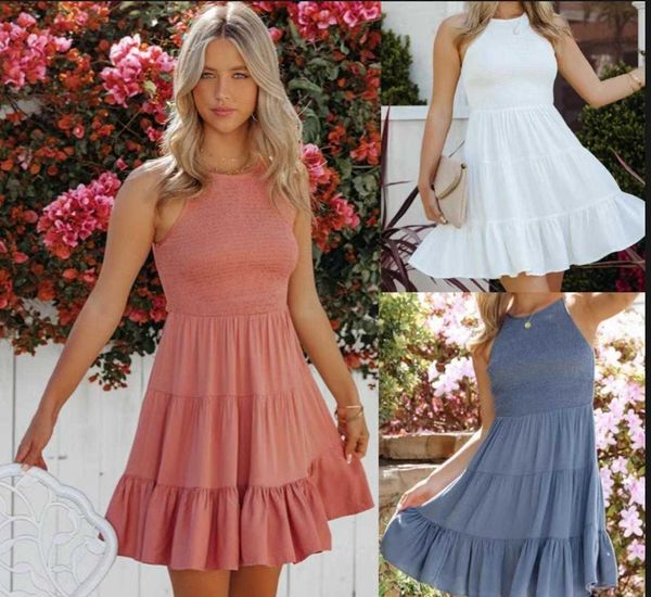 summer dress smocking pleated sleeveless layered elegant womens short skirt, Black;gray
summer dress smocking pleated sleeveless layered elegant womens short skirt, Black;gray