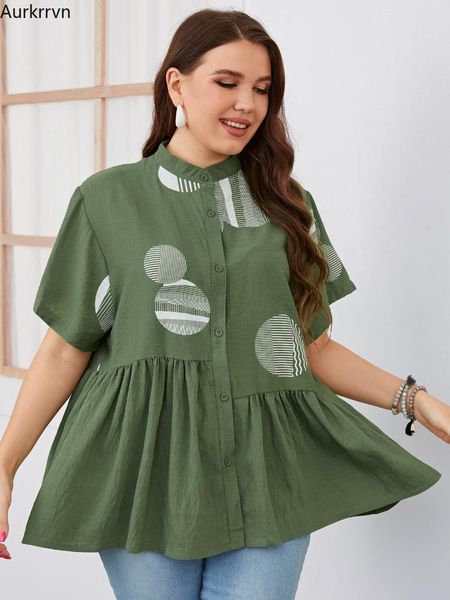 t-shirt plus size women clothing print dot ruffles button up summer women's shirts 2022 elegant loose casual big size women's tshi, Black
t-shirt plus size women clothing print dot ruffles button up summer women's shirts 2022 elegant loose casual big size women's tshi, Black