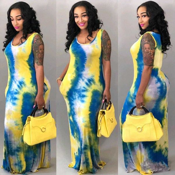 womens tie dye dresses sleeveless vest club wear spring and summer dress, Black;gray
womens tie dye dresses sleeveless vest club wear spring and summer dress, Black;gray