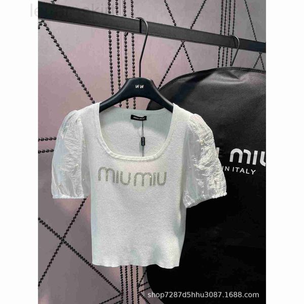 women's knits & tees designer 23 spring/summer new niche design with diamonds and sleeves, pearl versatile slim fit c9eo, White
women's knits & tees designer 23 spring/summer new niche design with diamonds and sleeves, pearl versatile slim fit c9eo, White