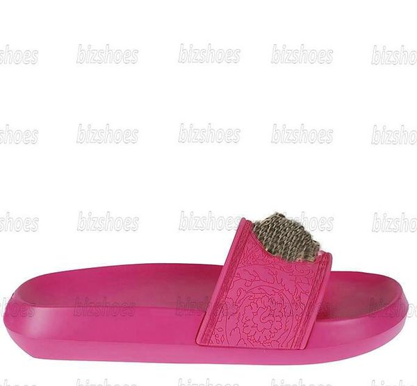 women's medusa head slide sandals fuchsia rubber palazzo pool slides plaque open-toe slipper greek key pattern designer flat summber be, Black
women's medusa head slide sandals fuchsia rubber palazzo pool slides plaque open-toe slipper greek key pattern designer flat summber be, Black