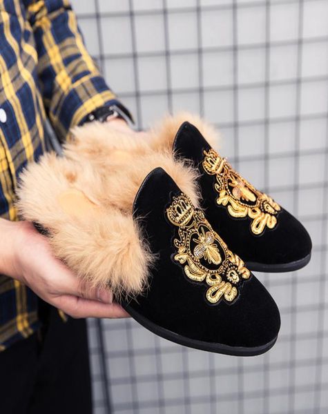 fashion half drag men shoes winter furry faux suede embroidered slipon baotou slingback comfortable casual daily ad1982471555, Black
fashion half drag men shoes winter furry faux suede embroidered slipon baotou slingback comfortable casual daily ad1982471555, Black