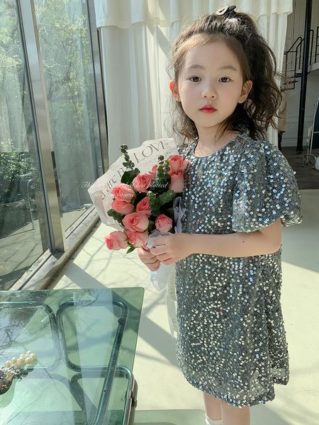 silver gray flower girls' dresses shining sequins party dress girl' wearing, White;blue
silver gray flower girls' dresses shining sequins party dress girl' wearing, White;blue