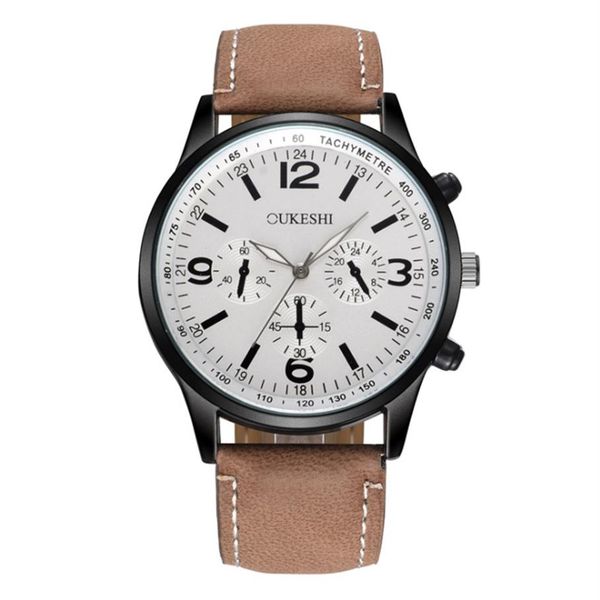 the fashion business men's watch retro design leather band analog alloy quartz wrist watch men's watches male clock 2513, Slivery;brown
the fashion business men's watch retro design leather band analog alloy quartz wrist watch men's watches male clock 2513, Slivery;brown