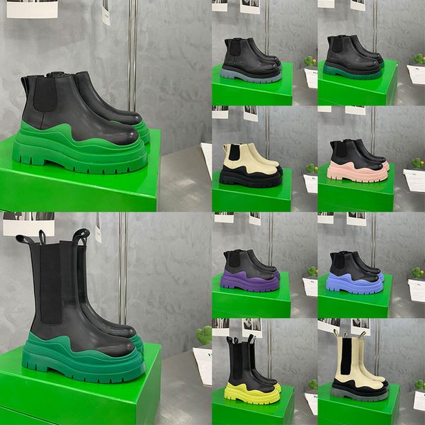 women men designer boots tire chelsea leather half ankle boots fashion wave black colored rubber outsole elastic webbing boot
women men designer boots tire chelsea leather half ankle boots fashion wave black colored rubber outsole elastic webbing boot