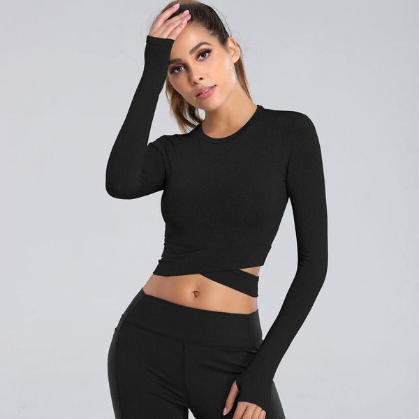 t-shirt women long sleeve sport running crop shirts exposed navel gym tshirts quick dry fitness workout women clothes, White
t-shirt women long sleeve sport running crop shirts exposed navel gym tshirts quick dry fitness workout women clothes, White