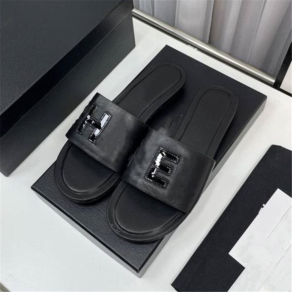 fashion slippers 2023 channel luxury design summer men's and women's flats thick soled leather rubber lettering logo casual cartoo, Black
fashion slippers 2023 channel luxury design summer men's and women's flats thick soled leather rubber lettering logo casual cartoo, Black