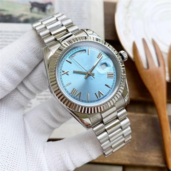 men's watches 2813 daydate stainless steel strap automatic mechanical movement mens watch 41mm dress business wr323n, Slivery;brown
men's watches 2813 daydate stainless steel strap automatic mechanical movement mens watch 41mm dress business wr323n, Slivery;brown
