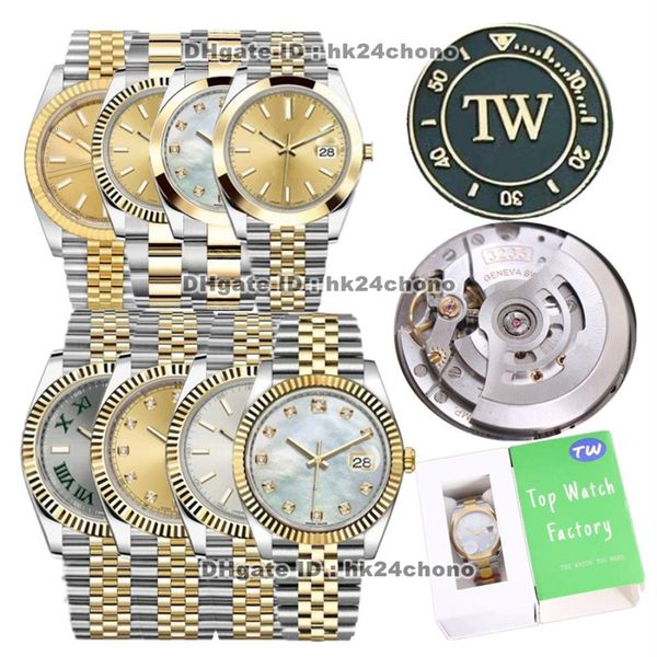 8 styles luxury watches tw datejust 41mm 904l stainless steel cal 3235 automatic mens watch sapphire champagne dial 18k gold two-t246v, Slivery;brown
8 styles luxury watches tw datejust 41mm 904l stainless steel cal 3235 automatic mens watch sapphire champagne dial 18k gold two-t246v, Slivery;brown
