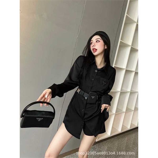 20% off family early spring new triangle decoration simple shirt with waistpack fashion slim versatile top, White
20% off family early spring new triangle decoration simple shirt with waistpack fashion slim versatile top, White
