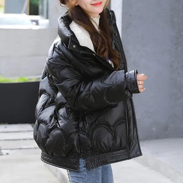 leather loose solid thick coats hooded jackets female outwear 2021 new winter jacket women's parkas casual cotton clothes, Black
leather loose solid thick coats hooded jackets female outwear 2021 new winter jacket women's parkas casual cotton clothes, Black