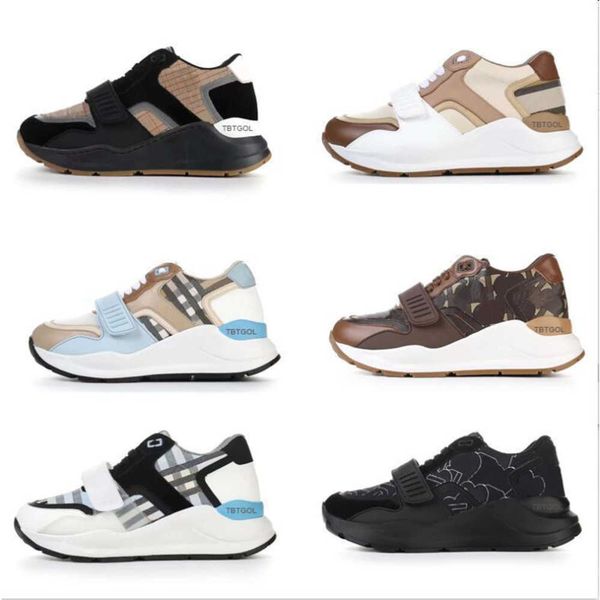 designer shoes men vintage check suede and leather sneakers black white mesh runner shoes no281
designer shoes men vintage check suede and leather sneakers black white mesh runner shoes no281