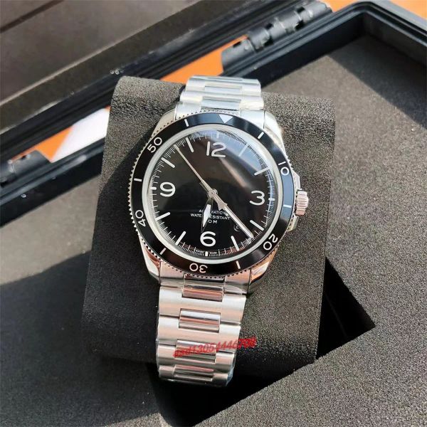 men's watch 41mm original imported br-cal.302 movement frosted polished steel case strap spiral lock crown 60 minute scale rotating rin, Slivery;brown
men's watch 41mm original imported br-cal.302 movement frosted polished steel case strap spiral lock crown 60 minute scale rotating rin, Slivery;brown