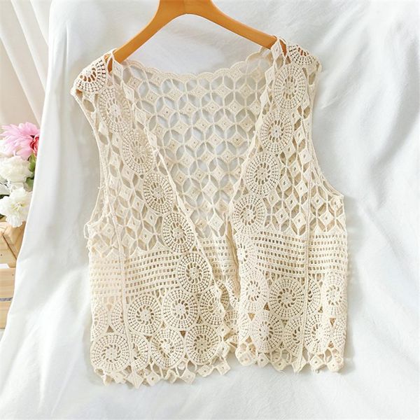 vests spring summer hollow out lace vest crochet sleeveless waistcoat women open stitch short outwear chalecos para mujer, Black;white
vests spring summer hollow out lace vest crochet sleeveless waistcoat women open stitch short outwear chalecos para mujer, Black;white