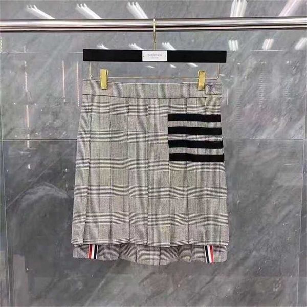 22% off autumn new tb pleated short front and long back asymmetric half waist four bar a-line plaid skirt for women, Black
22% off autumn new tb pleated short front and long back asymmetric half waist four bar a-line plaid skirt for women, Black