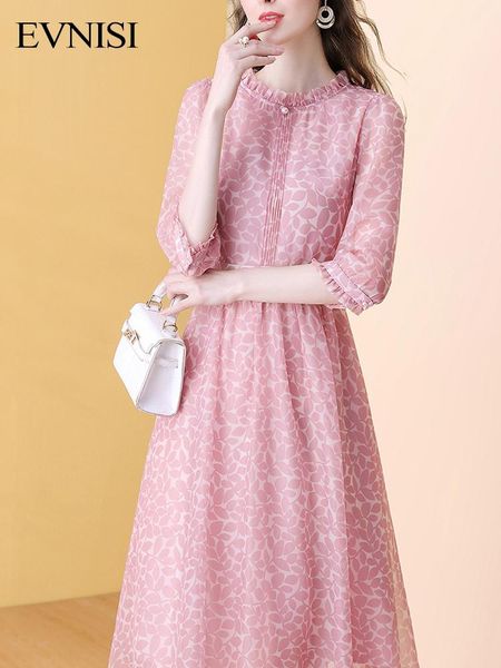 dresses evnisi pink floral chiffon elegant dress women 2022 spring and summer new dresses print aline oneck sweet casual vestidos, Black;gray
dresses evnisi pink floral chiffon elegant dress women 2022 spring and summer new dresses print aline oneck sweet casual vestidos, Black;gray