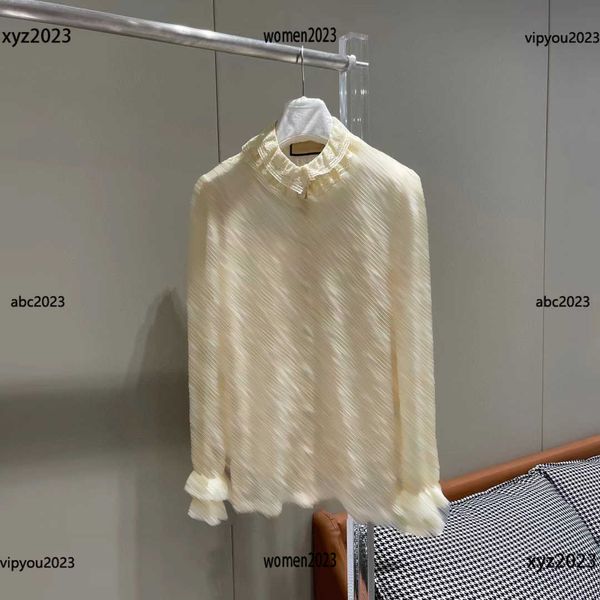 designer blouse fashion contrast lapel shir lace cut out design long sleeved shirt new arrivals, White
designer blouse fashion contrast lapel shir lace cut out design long sleeved shirt new arrivals, White