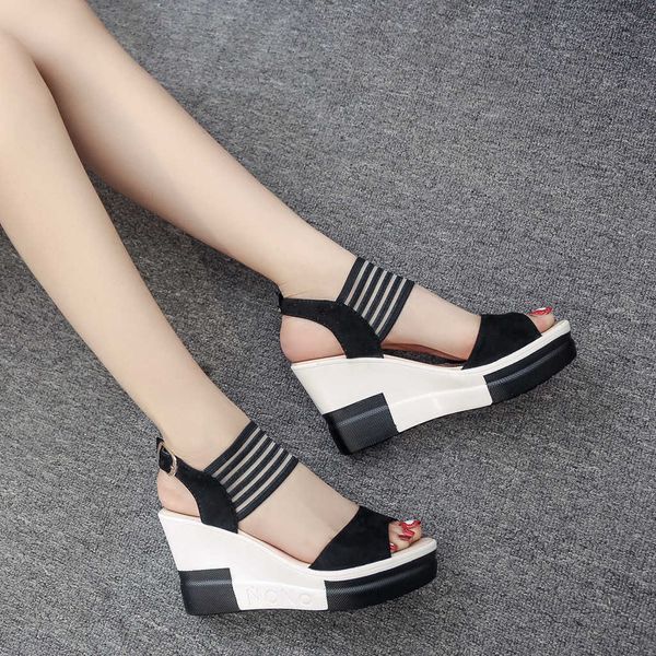 sandals new fashion wedge women shoes casual belt buckle high heel shoes fish mouth sandals 2020 luxury sandal women buty damskie j230422, Black
sandals new fashion wedge women shoes casual belt buckle high heel shoes fish mouth sandals 2020 luxury sandal women buty damskie j230422, Black