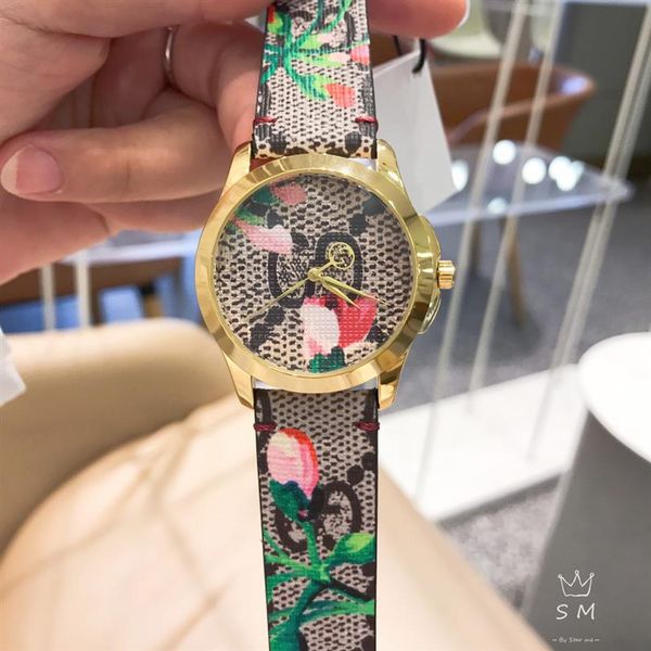 fashion full brand wrist watches women ladies girl flowers style luxury leather strap quartz clock g96243j, Slivery;brown
fashion full brand wrist watches women ladies girl flowers style luxury leather strap quartz clock g96243j, Slivery;brown