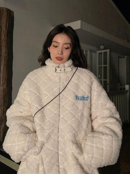 leather lamb velvet padded jacket female new korean version loose hong kong style thick padded jacket tide woman jacket, Black
leather lamb velvet padded jacket female new korean version loose hong kong style thick padded jacket tide woman jacket, Black