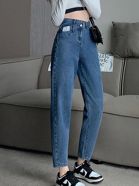 jeans casual ninepoint jeans high waist loose and thin straight harem pants 2022 autumn new korean fashion women's clothing, Blue
jeans casual ninepoint jeans high waist loose and thin straight harem pants 2022 autumn new korean fashion women's clothing, Blue