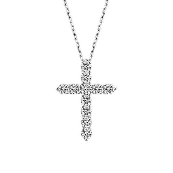 designerhigh version s925 silver tiffy full sky star mosang diamond cross shaped pendant necklace for women, Black
designerhigh version s925 silver tiffy full sky star mosang diamond cross shaped pendant necklace for women, Black