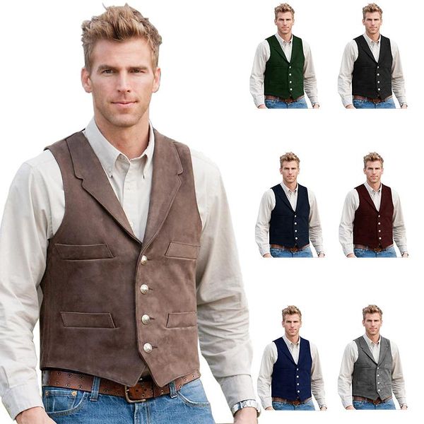 blazers men's suede suit vest vintage denim sleeveless jacket steampunk vests for male waistcoat, White;black
blazers men's suede suit vest vintage denim sleeveless jacket steampunk vests for male waistcoat, White;black