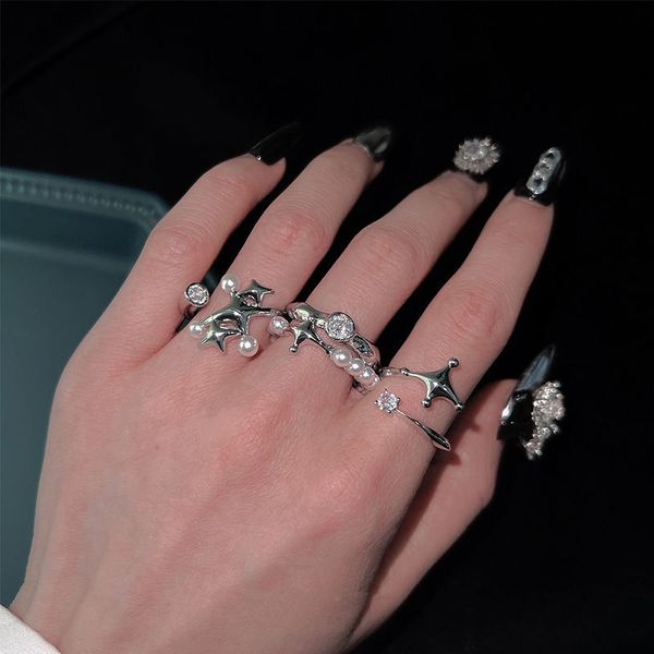 couple rings irregular niche design senior double pearl ring opening female students sense of fashion and cool character index finger ring c, Silver
couple rings irregular niche design senior double pearl ring opening female students sense of fashion and cool character index finger ring c, Silver