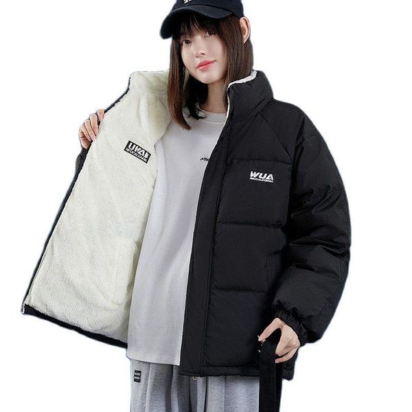 leather new park twosided thick winter jackets 2022 woman fashion casual loose lamb velvet cotton stand collar jacket, Black
leather new park twosided thick winter jackets 2022 woman fashion casual loose lamb velvet cotton stand collar jacket, Black