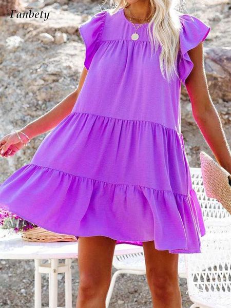 dresses chic lady solid mini dress 2022 summer fashion oneck ruffles sleeve pleated party dresses women casual beach loose dress mujer, Black;gray
dresses chic lady solid mini dress 2022 summer fashion oneck ruffles sleeve pleated party dresses women casual beach loose dress mujer, Black;gray