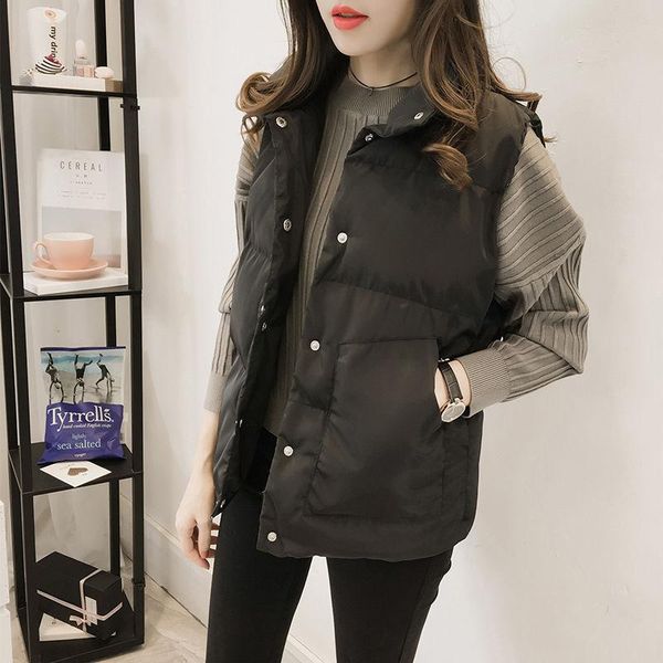 vests spring autumn women vest solid color turtleneck pink black white padded puffer korean
vests spring autumn women vest solid color turtleneck pink black white padded puffer korean