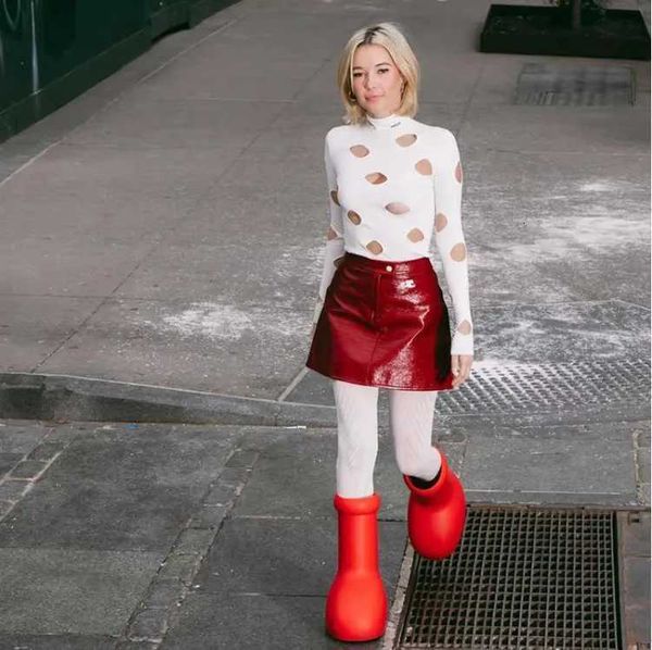 mschf men and women rian boots pvc rubber beeled platform knee-high tall booties astro boy big red boot waterproof welly shoes okij dgs', Black
mschf men and women rian boots pvc rubber beeled platform knee-high tall booties astro boy big red boot waterproof welly shoes okij dgs', Black