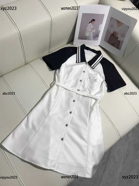 designer dress contrast short sleeved design dress for woman fashion polo shirt dress size s-l single breasted skirt new product april22, Black;gray
designer dress contrast short sleeved design dress for woman fashion polo shirt dress size s-l single breasted skirt new product april22, Black;gray