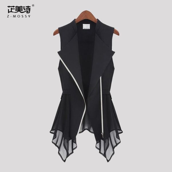 vests #0713 summer black asymmetrical chiffon waistcoat for women thin vest coat sleeveless jacket female long vest with zipper, Black;white
vests #0713 summer black asymmetrical chiffon waistcoat for women thin vest coat sleeveless jacket female long vest with zipper, Black;white