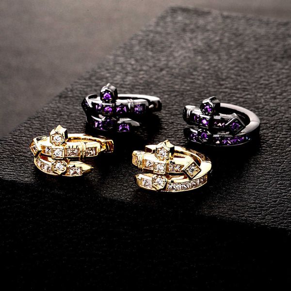 fashion sword of justice cubic zircon earrings huggie hoop earring bling purple cz stone black color hip hop steampunk rock for men women ea, Golden
fashion sword of justice cubic zircon earrings huggie hoop earring bling purple cz stone black color hip hop steampunk rock for men women ea, Golden