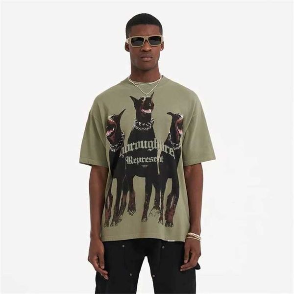 22% off british fashion represent new colored hound street used water wash men's and women's loose short sleeve, White;black
22% off british fashion represent new colored hound street used water wash men's and women's loose short sleeve, White;black