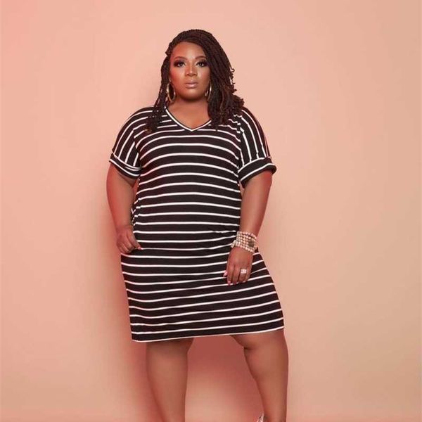 women clothing designer dresses 2023 summer stripe print dress round neck with pocket skirt 8 colors plus size 3xl 4xl 5xl, Black;gray
women clothing designer dresses 2023 summer stripe print dress round neck with pocket skirt 8 colors plus size 3xl 4xl 5xl, Black;gray