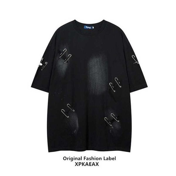 24% off hip hop trendy niche design sense pin short men and women's ins couple street punctured half sleeved t-shirt, White;black
24% off hip hop trendy niche design sense pin short men and women's ins couple street punctured half sleeved t-shirt, White;black
